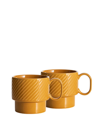 Kubek do herbaty COFFEE & MORE 2-szt, żółty