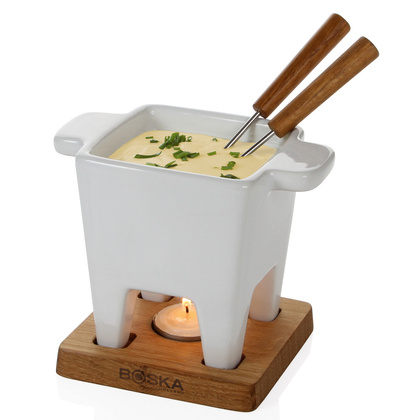 Zestaw Tapas Fondue biały, poj. 200ml, dąb