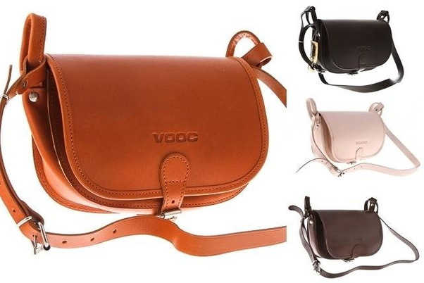 Torebka listonoszka skóra KEMER VOOC Vintage P26 brąz