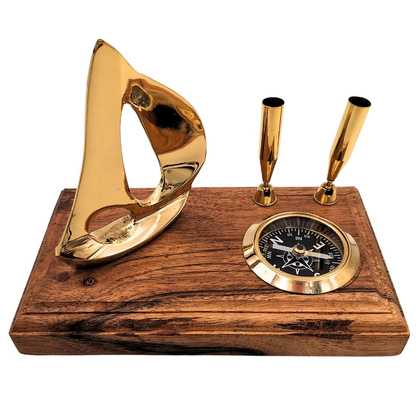 Elegancki zestaw na biurko - jacht i kompas - BCPH103