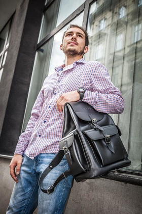 Ogromny plecak skórzany KEMER VOOC Vintage P40 naturalny