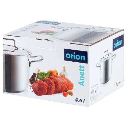 Garnek stalowy z pokrywką 18/10 PREMIUM 4,6 l ORION