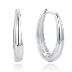 MINET Minimalistyczne srebrne kolczyki grube pierścionki