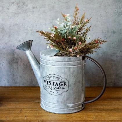 Konewka metalowa dekoracyjna ozdobna ogrodowa