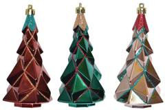 Kpl 3 choinek zawieszek geometrycznych