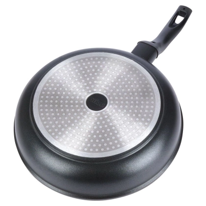 Patelnia granitowa 28 cm GRANDE z pokrywką do smażenia duszenia