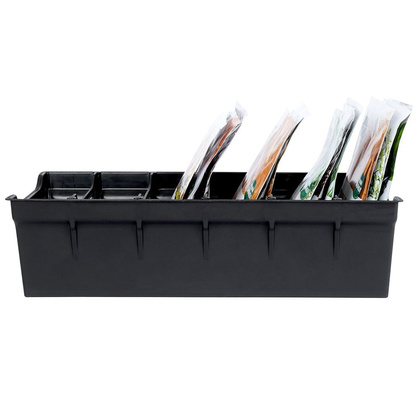 Organizer pojemnik kuchenny na torebki z przyprawami czarny 30x13x8 cm