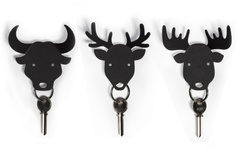 Wieszak na klucze Łoś czarny 10154-BK