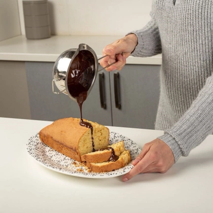 Miska stalowa do kąpieli wodnej z uchwytem / topielnik ACER