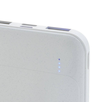 Power bank 5000 mAh, plastik z recyklingu