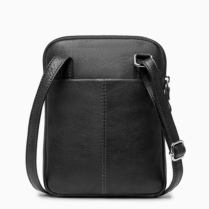 Torba na ramię skórzana PUCCINI COMO CO2924 1 Czarna