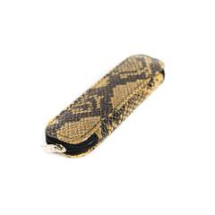 317 Piórnik owalny mały- print wężowy jasny brąz KEMER