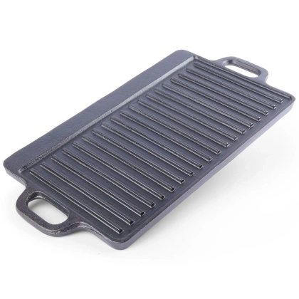 Płyta grillowa żeliwna patelnia dwustronna 45,5x23 cm