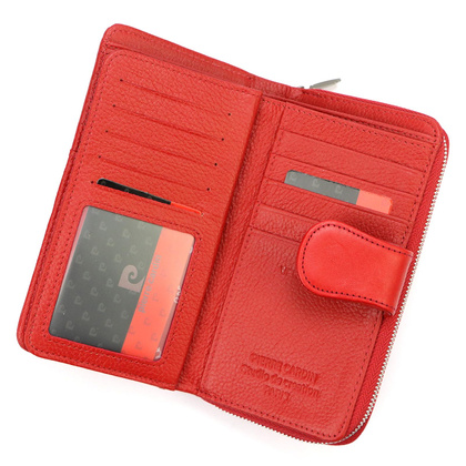 Klasyczny skórzany portfel damski Pierre Cardin 