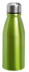 Aluminiowa butelka FANCY, srebrny, zielone jabłko