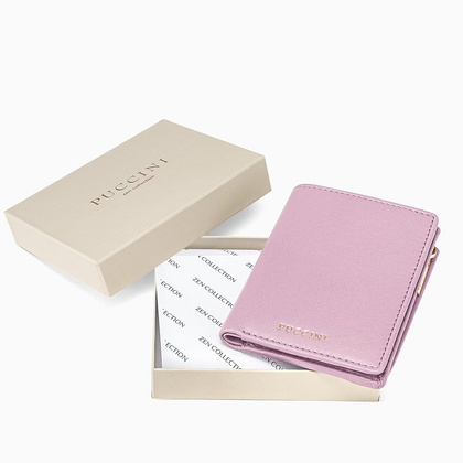 Portfel damski skórzany PUCCINI ZEN ZN9006 3C Różowy