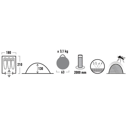 Namiot High Peak Swift 3 antracytowo zielony 10144