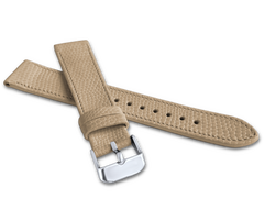 MINET Beżowy pasek LIZARD z wzorem jaszczurki z luksusowej skóry Top Grain - 20