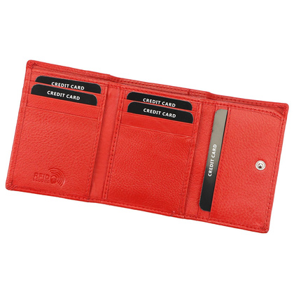 Skórzany męski portfel Money Kepper CN-1103 niebieski