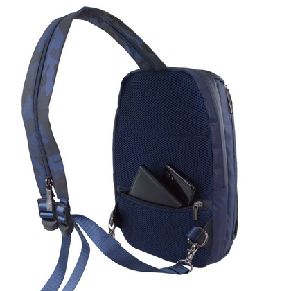 Plecak na jedno ramię AERONAUTICA MILITARE Camou Niebieski