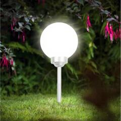 LAMPA SOLARNA KULA MLECZNA 20x53,5CM