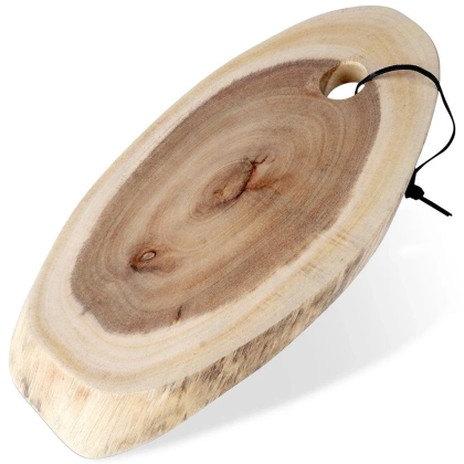 Deska kuchenna do krojenia serwowania talerz drewniany taca naturalna 34x16 cm