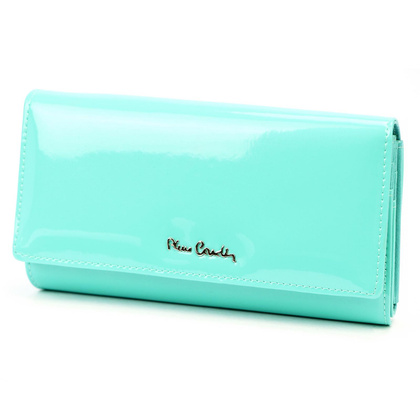 Portfel damski skórzany PIERRE CARDIN 07 SHINY 102 Beżowy