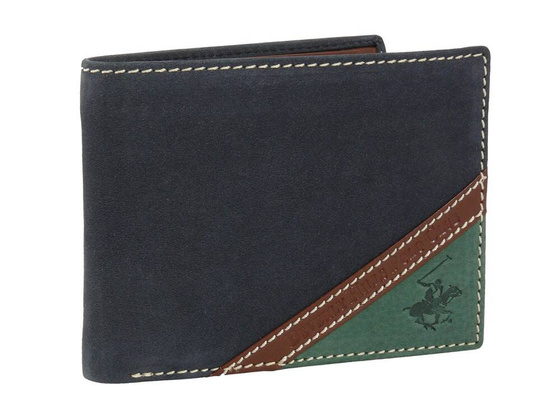 BH-370 SPORT Portfel męski skórzany Granatowy