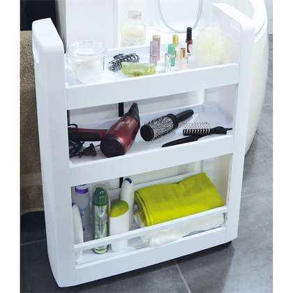 Wielofunkcyjna szafka na kółkach Biała