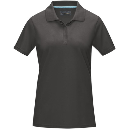 Damska organiczna koszulka polo Graphite z certyfikatem GOTS