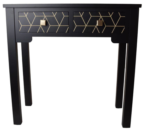 Konsola z dwoma szufladami czarna