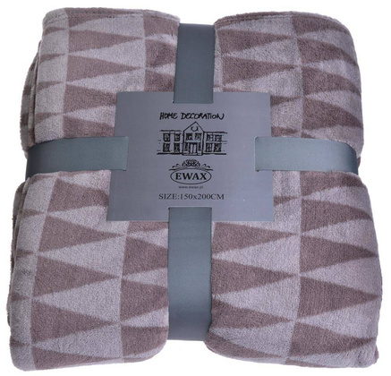 Koc szaro-brązowy ze wzorem 150x200 cm