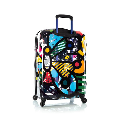 Heys Britto Butterfly twarda duża transparentna walizka na kółkach