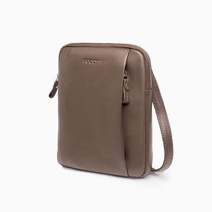 Torba na ramię skórzana PUCCINI ROYAL COLLECTION LGD5223 2 Brązowa