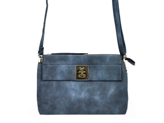 Torebka damska skórzana PIERRE CARDIN 3019 IZA15 Niebieska