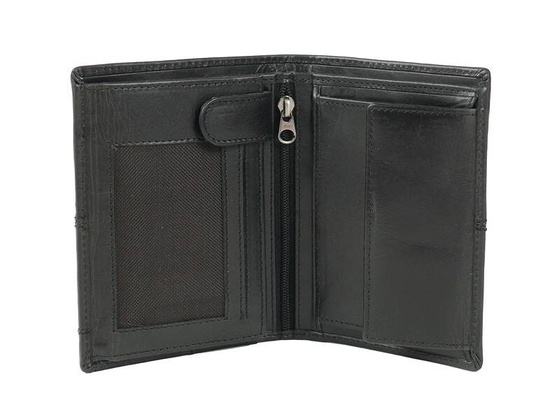 BH-777 NORFOLK Portfel męski skórzany Czarny