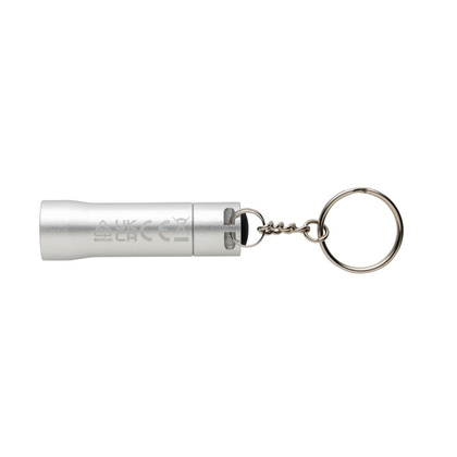 Brelok do kluczy z aluminium z recyklingu, latarka Flash