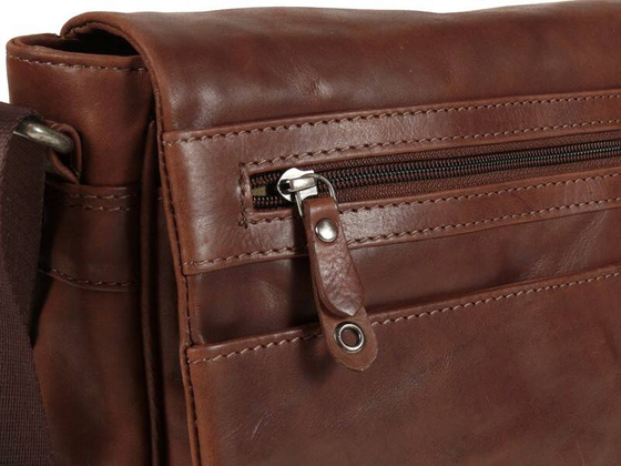 BH-784 MEMPHIS Torba na ramię skórzana Brązowa