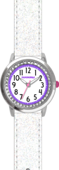 CLOCKODILE Błyszczący zegarek dziewczęcy biały SPARKLE