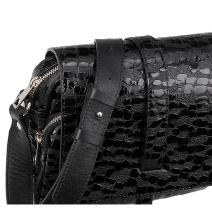 Torebka damska z efektem kropli Canaletto srebrne wykończenia TD690s258