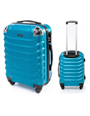 Mała kabinowa walizka PELLUCCI RGL 730 S Metaliczno Niebieska