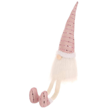 Skrzat dekoracyjny Shiny Santa 38 + 20 cm różowy