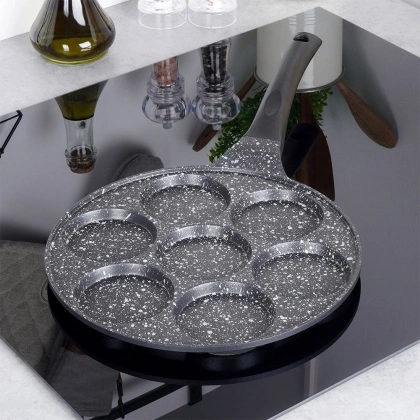 Patelnia do jajek placków pancakes naleśników granitowa GRANDE 27 cm