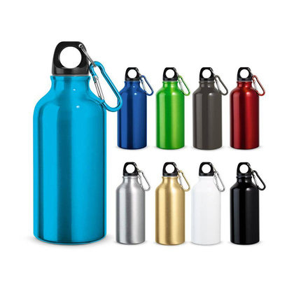 LANDSCAPE. Aluminiowa butelka sportowa z karabińczykiem 400 ml