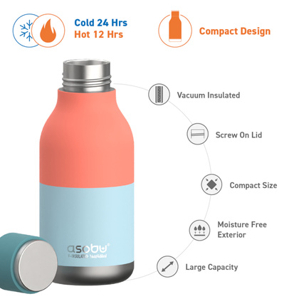 ASOBU Butelka termiczna URBAN PASTEL TEAL, 473ml