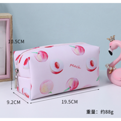 Kosmetyczka rozkładana podłużna brzoskwinie kuferek KS77