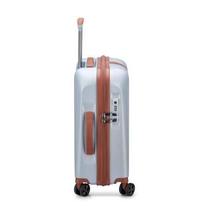 Delsey Promenade Hard mała srebrna walizka kabinowa na kółkach 55 cm