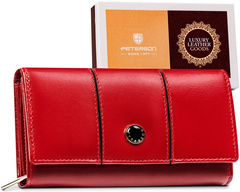 Skórzany portfel damski na zatrzask