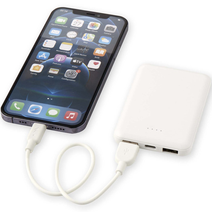 Asama powerbank o pojemności 5000 mAh Type-C z tworzyw sztucznych pochodzących z recyklingu