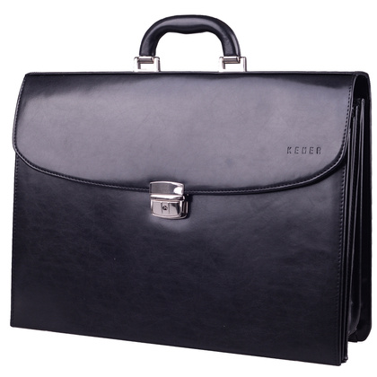 Teczka męska skórzana KEMER B 809/DW Czarna